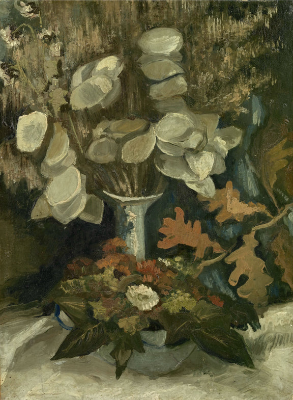 Vase with Honesty - Oil Painting Haven Oil Painting Haven