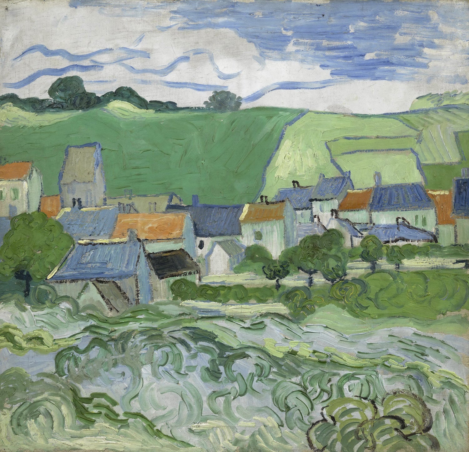 View of Auvers - Oil Painting Haven