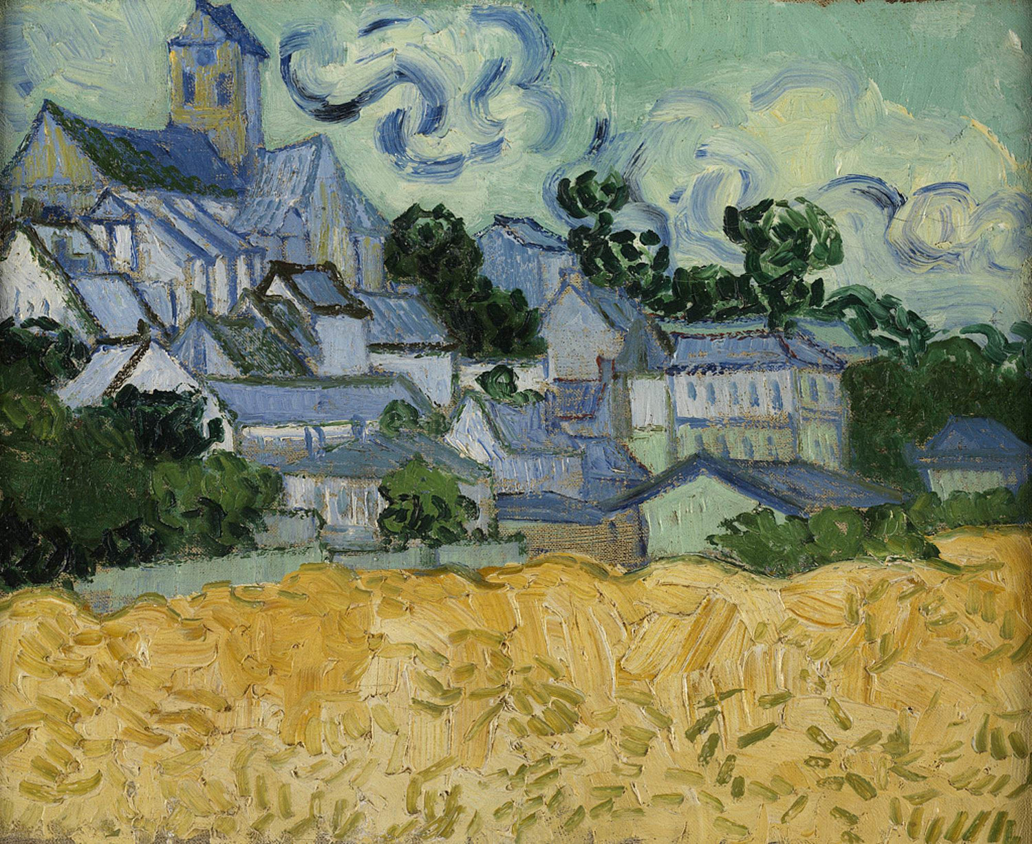 View of Auvers with Church - Oil Painting Haven