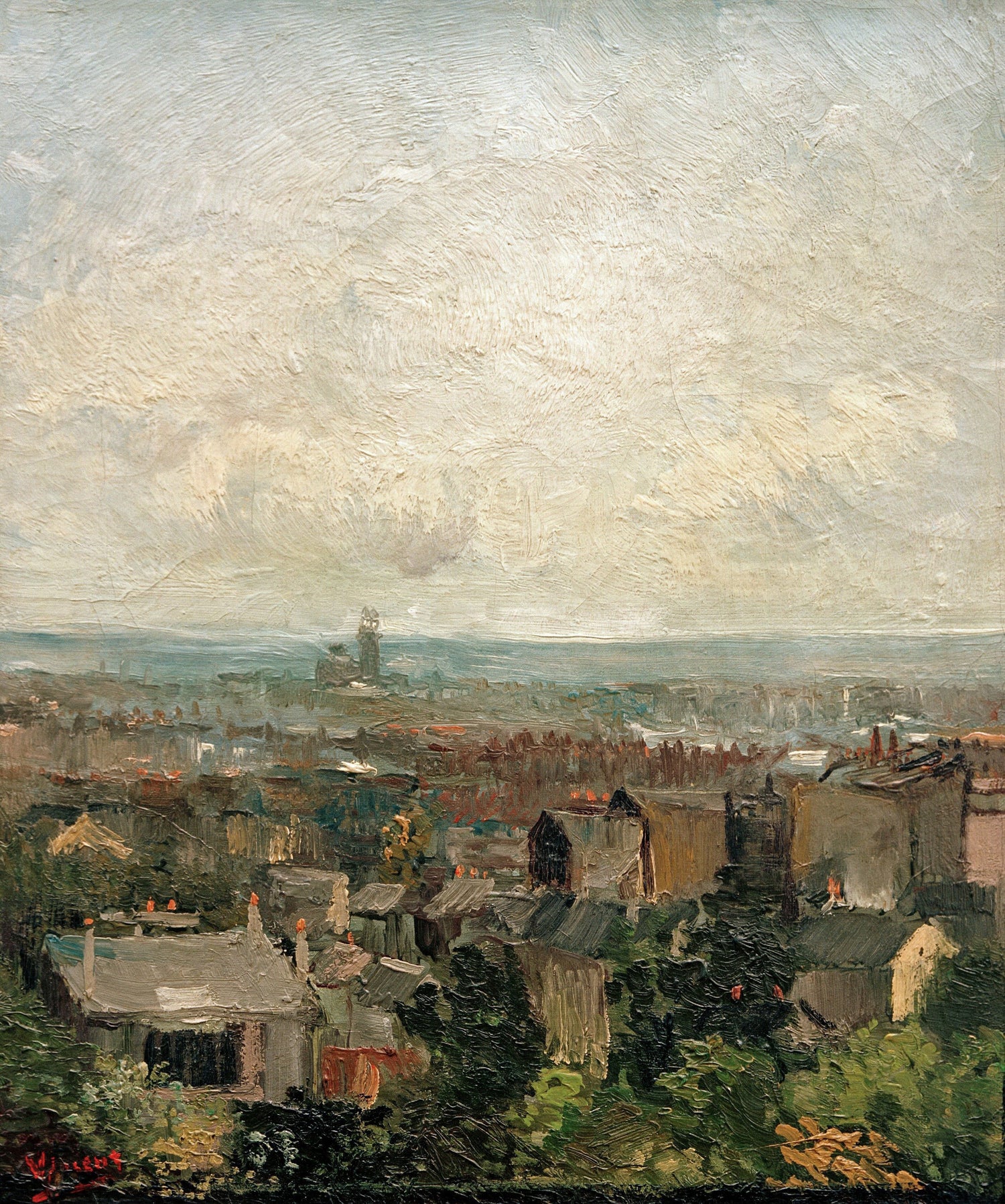 View of Paris from Montmartre - Oil Painting Haven