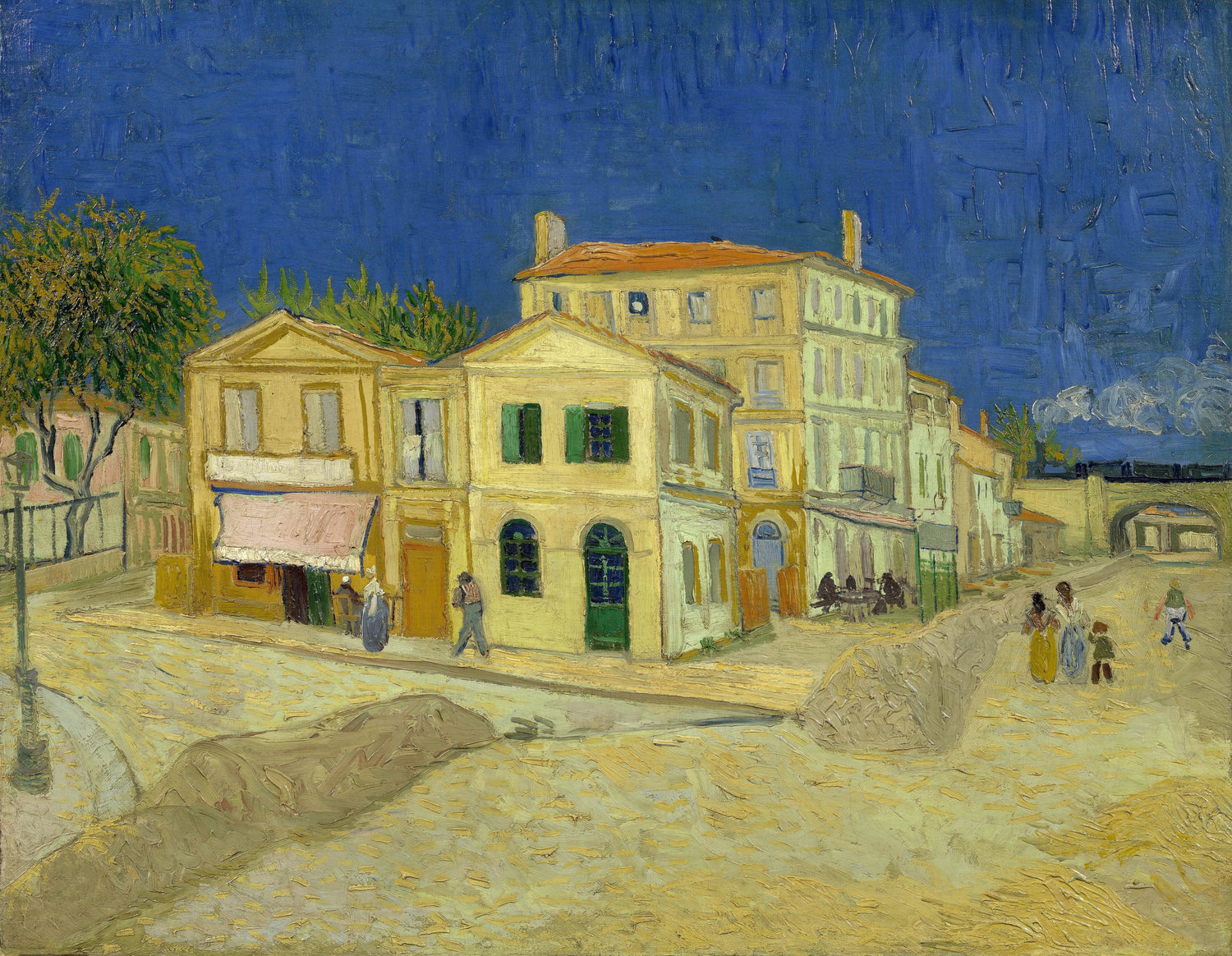 Vincents House in Arles (The Yellow House) - Oil Painting Haven