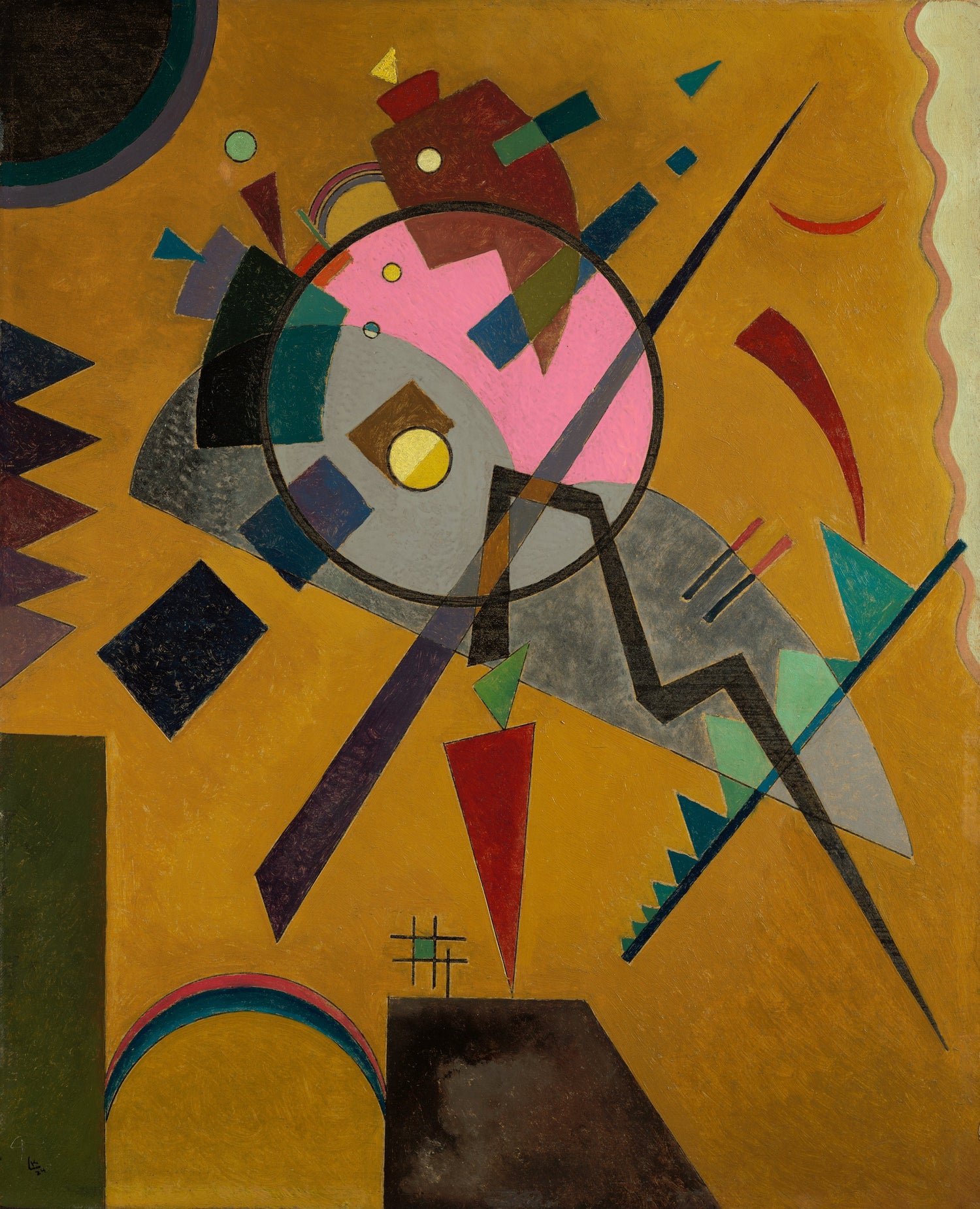 Wassily Kandinsky - Rose with Gray, 1924 - Oil Painting Haven