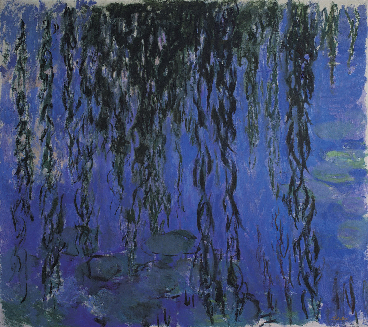 Water-Lilies and Weeping Willow Branches, 1916-1919 - Oil Painting Haven