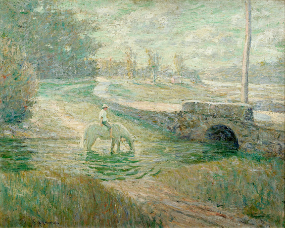 Watering the White Horse - Oil Painting Haven Oil Painting Haven