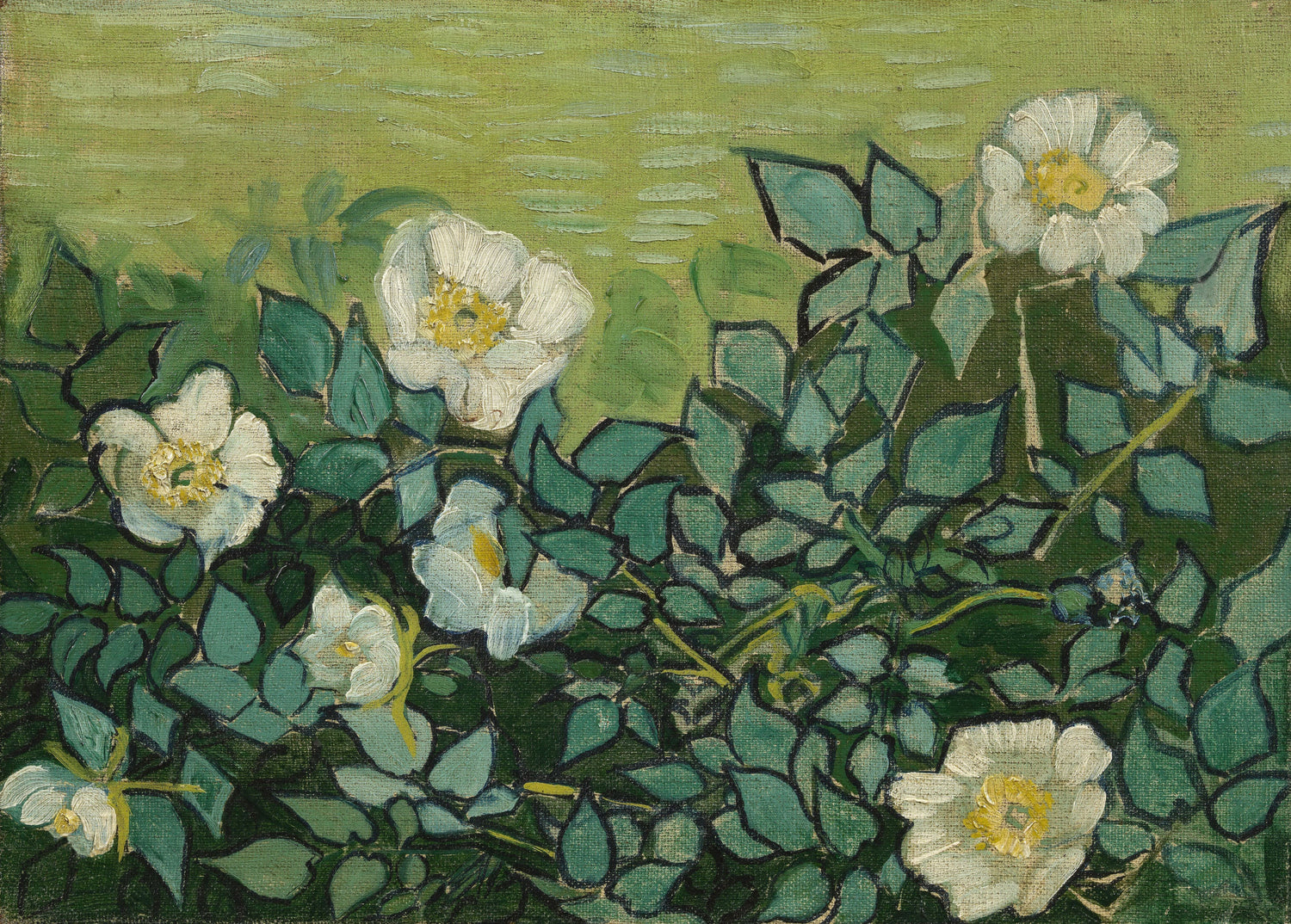 Wild Roses - Oil Painting Haven