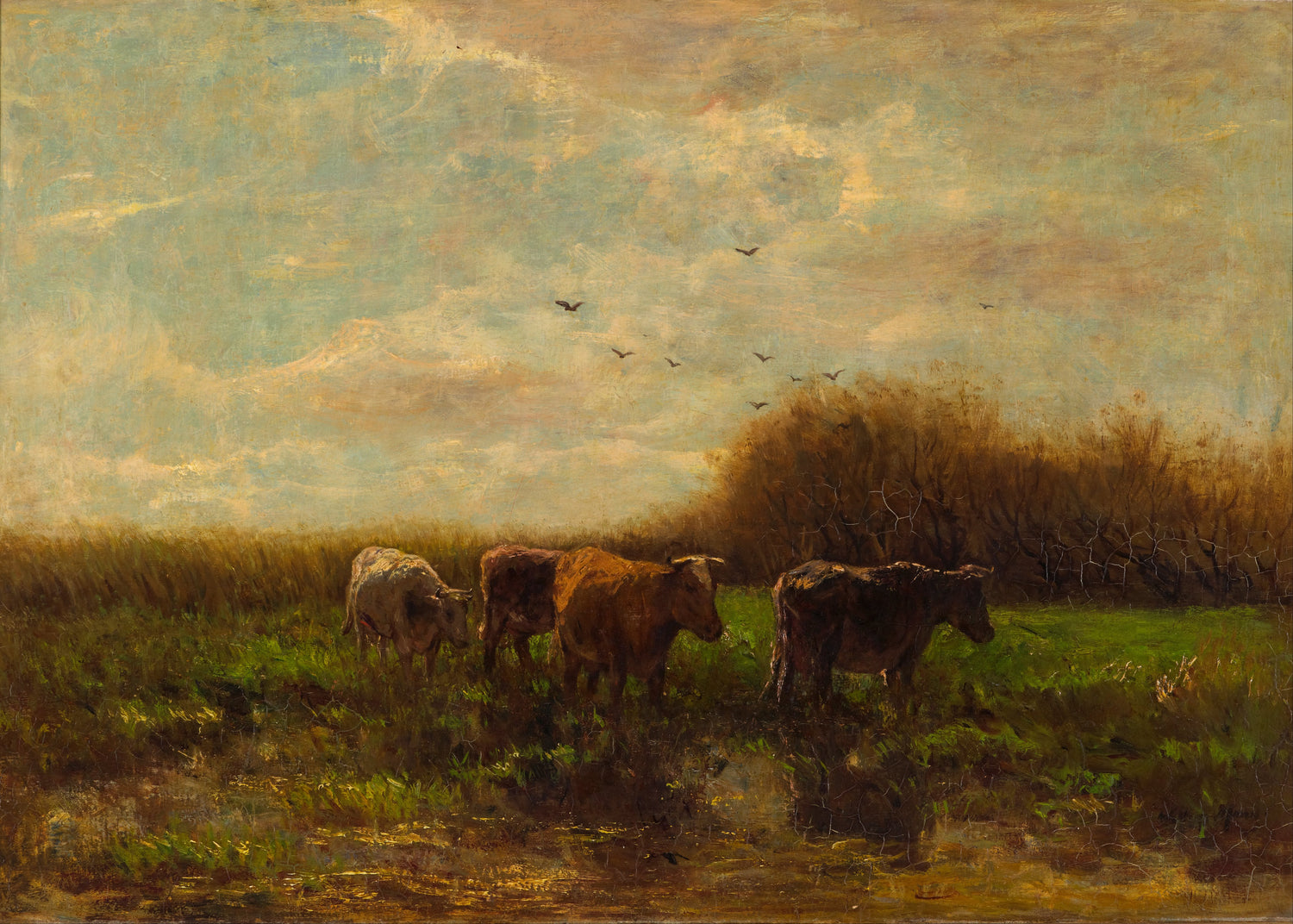 Willem_Maris_-_Cows_at_evening - Oil Painting Haven