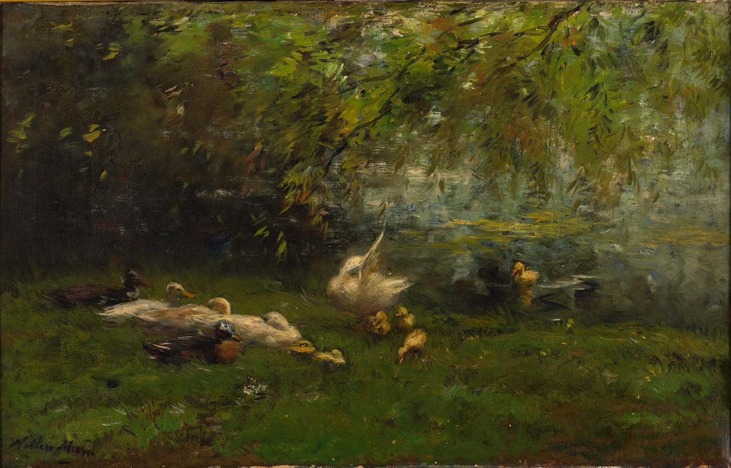 Willem_Maris_-_Duck_heaven - Oil Painting Haven