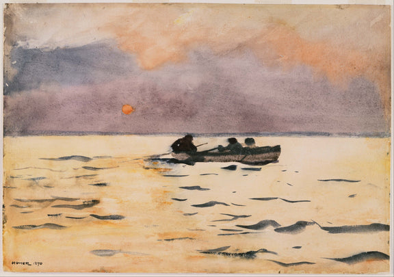 Winslow Homer (1836–1910)-Rowing Home - Oil Painting Haven Oil Painting Haven