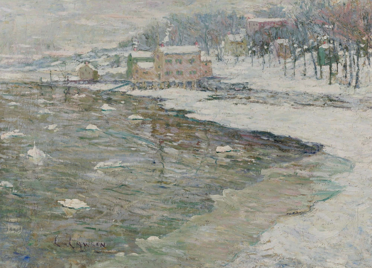 Winter Reflections, 1900 - Oil Painting Haven