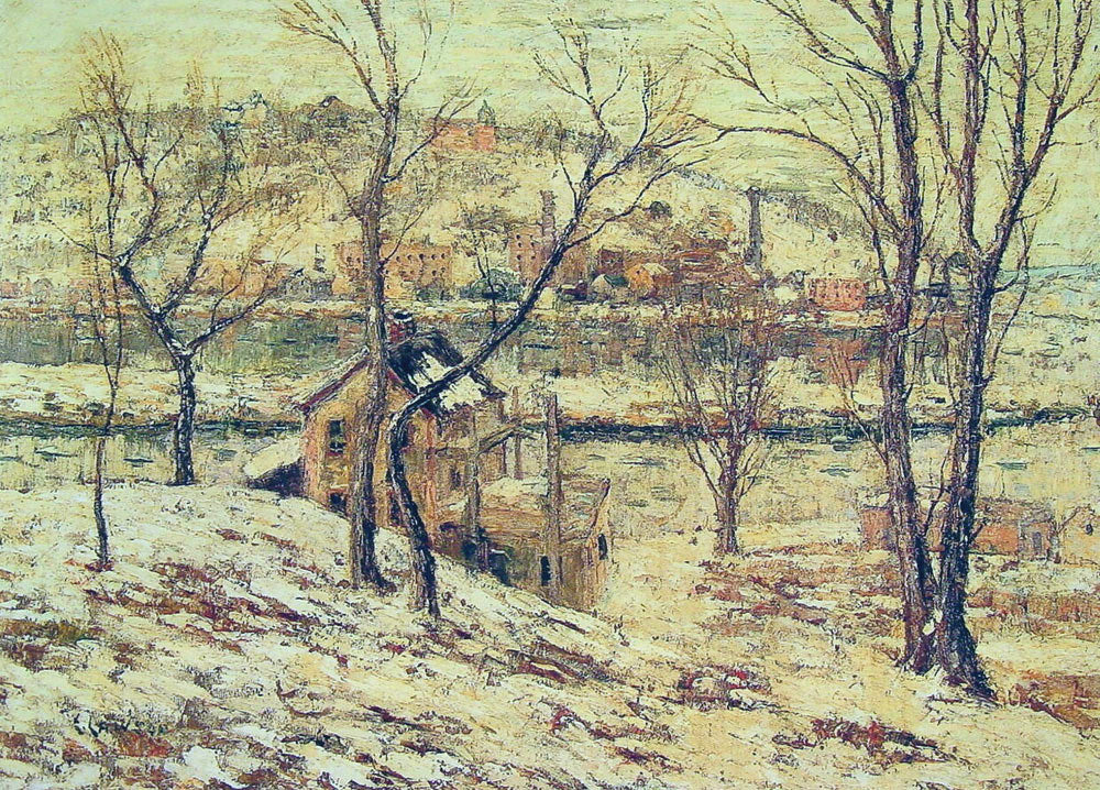 Winter on the Harlem River - Oil Painting Haven