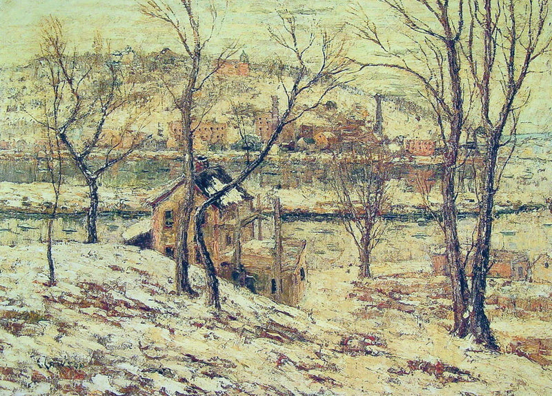 Winter on the Harlem River - Oil Painting Haven Oil Painting Haven