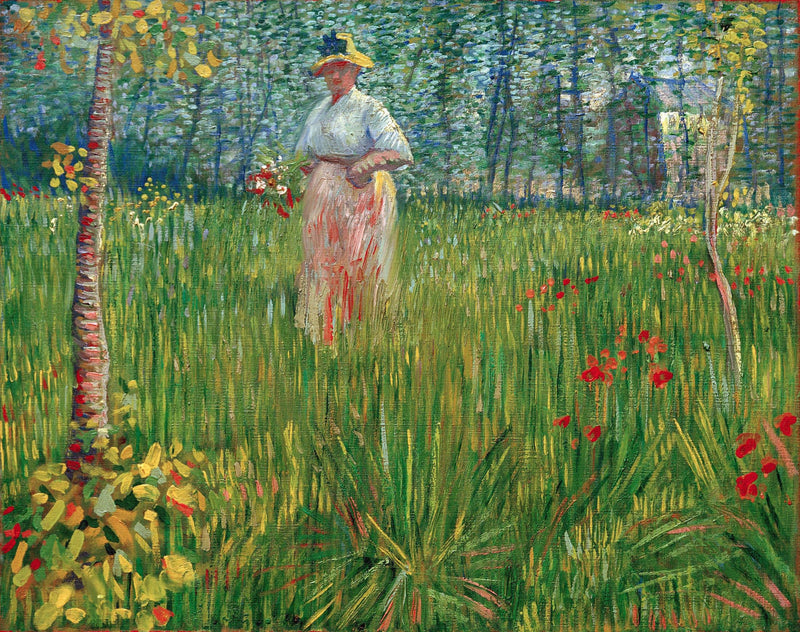 Woman in a garden - Oil Painting Haven Oil Painting Haven