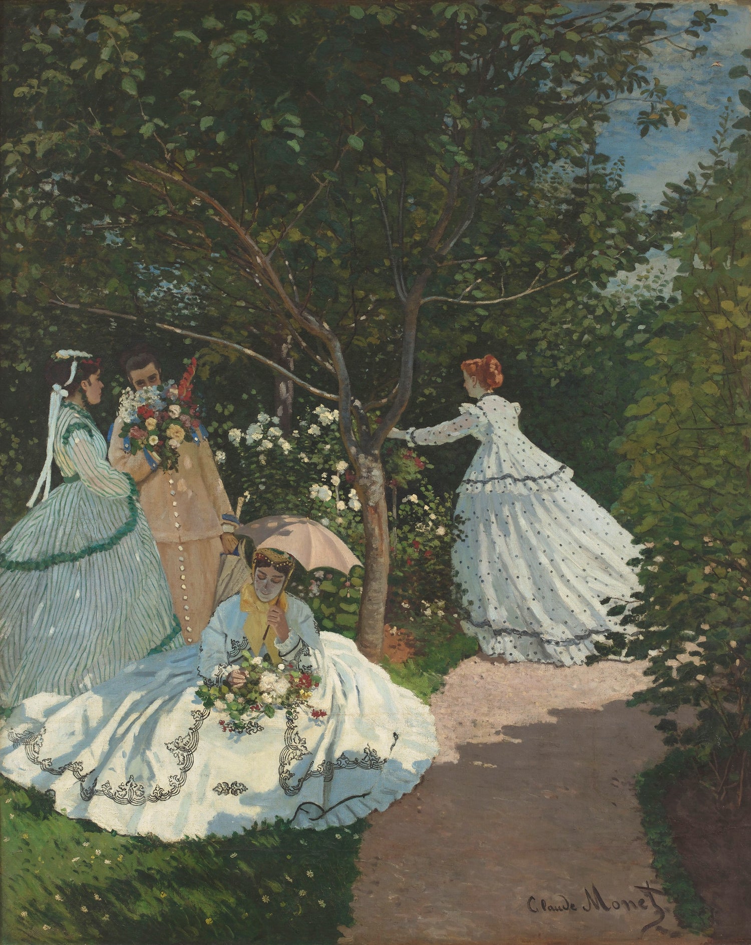 Women in the Garden, 1866 - Oil Painting Haven