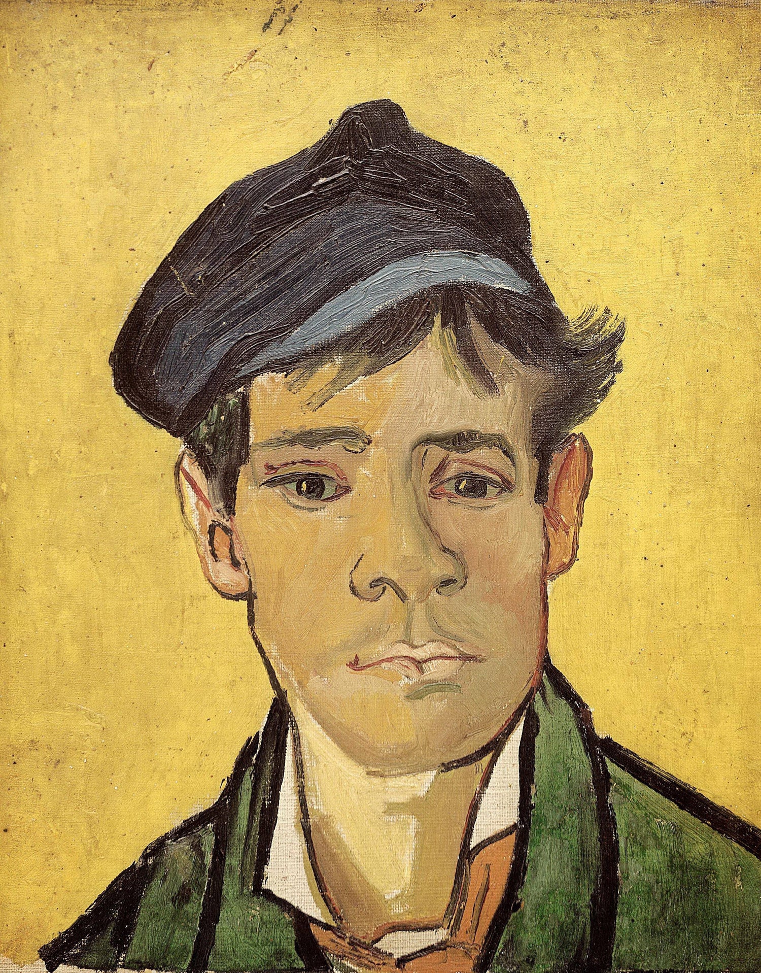 Young Man with a Cap - Oil Painting Haven