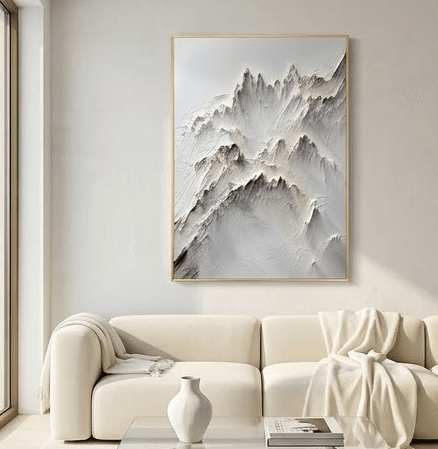 Peinture à l'huile abstraite de paysage - Rivière d'automne en forêt