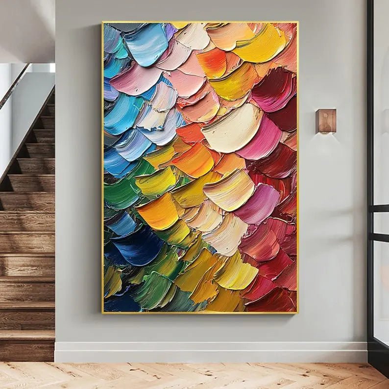 Abstract Oil Painting - Vibrant Textured Art - Oil Painting Haven