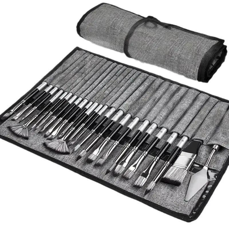 Acrylic Paint Brush Set, 24/23 PCS Paint Brushes - Oil Painting Haven