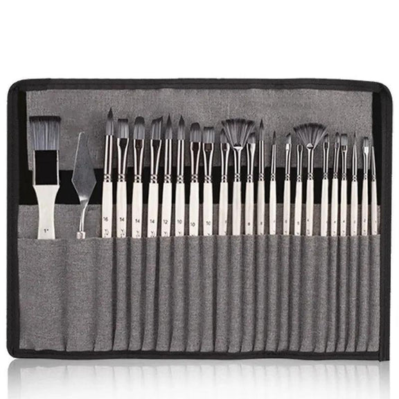 Acrylic Paint Brush Set, 24/23 PCS Paint Brushes - Oil Painting Haven