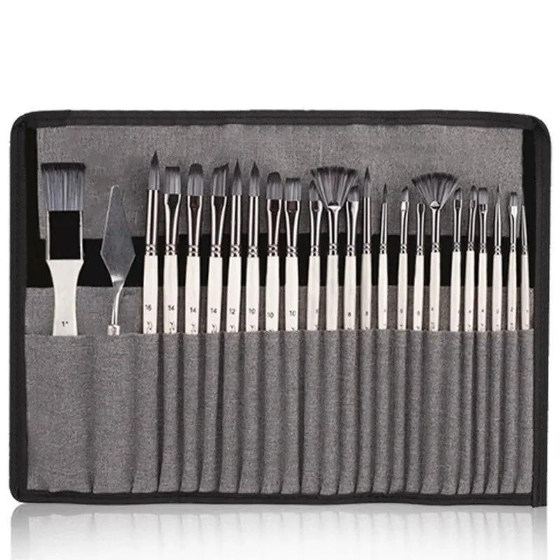 Acrylic Paint Brush Set, 24/23 PCS Paint Brushes - Oil Painting Haven