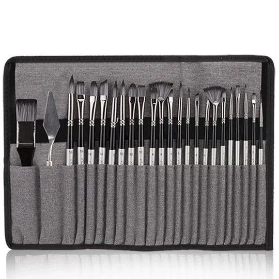 Acrylic Paint Brush Set, 24/23 PCS Paint Brushes - Oil Painting Haven