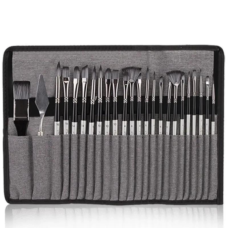 Acrylic Paint Brush Set, 24/23 PCS Paint Brushes - Oil Painting Haven