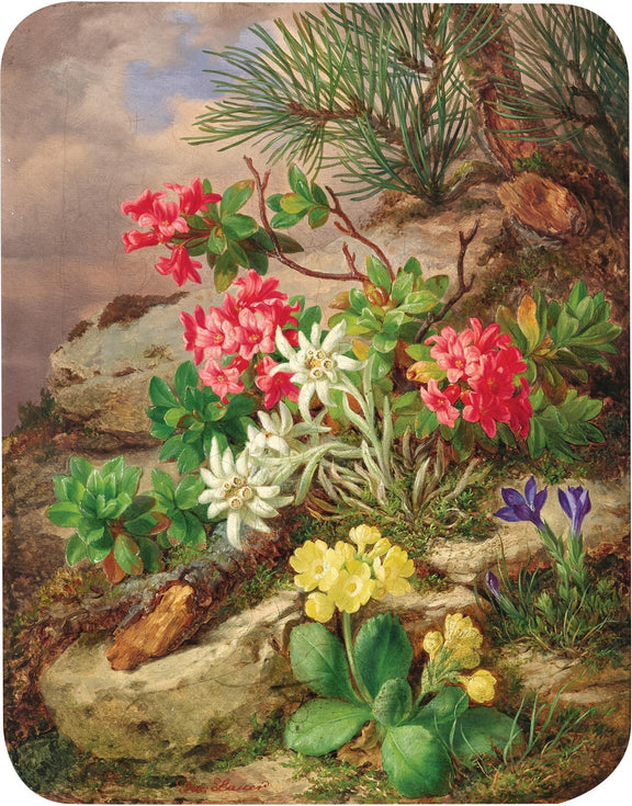 Alpine Wildflower Landscape Still Life - Floral Oil Painting - Oil Painting Haven