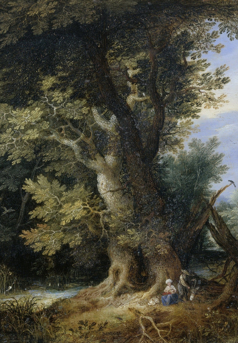 Ancient Forest with Giant Tree - Landscape Oil Painting - Oil Painting Haven
