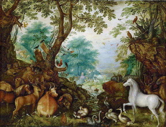 Animals Oil Painting - Hand - Painted Orpheus and Animals Scene - Oil Painting Haven