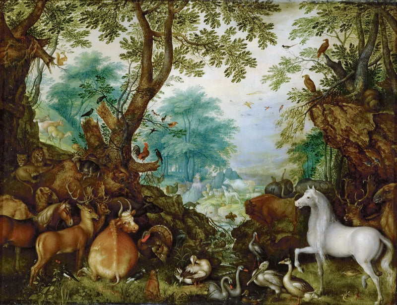 Animals Oil Painting - Hand - Painted Orpheus and Animals Scene - Oil Painting Haven
