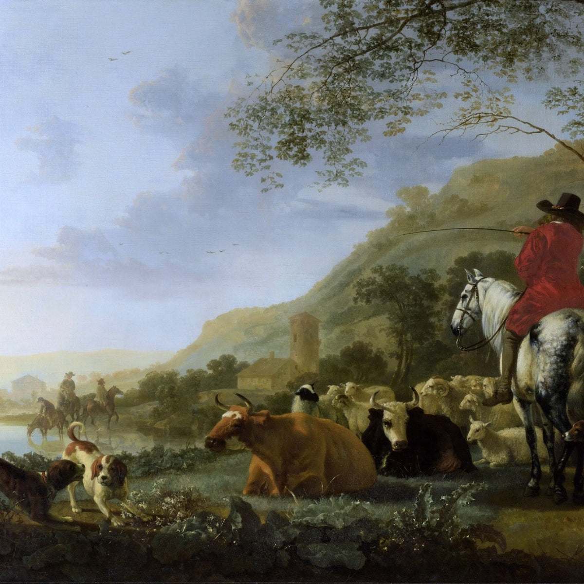 animals Oil Painting - Hand - Painted Pastoral Animals Scene - Oil Painting Haven