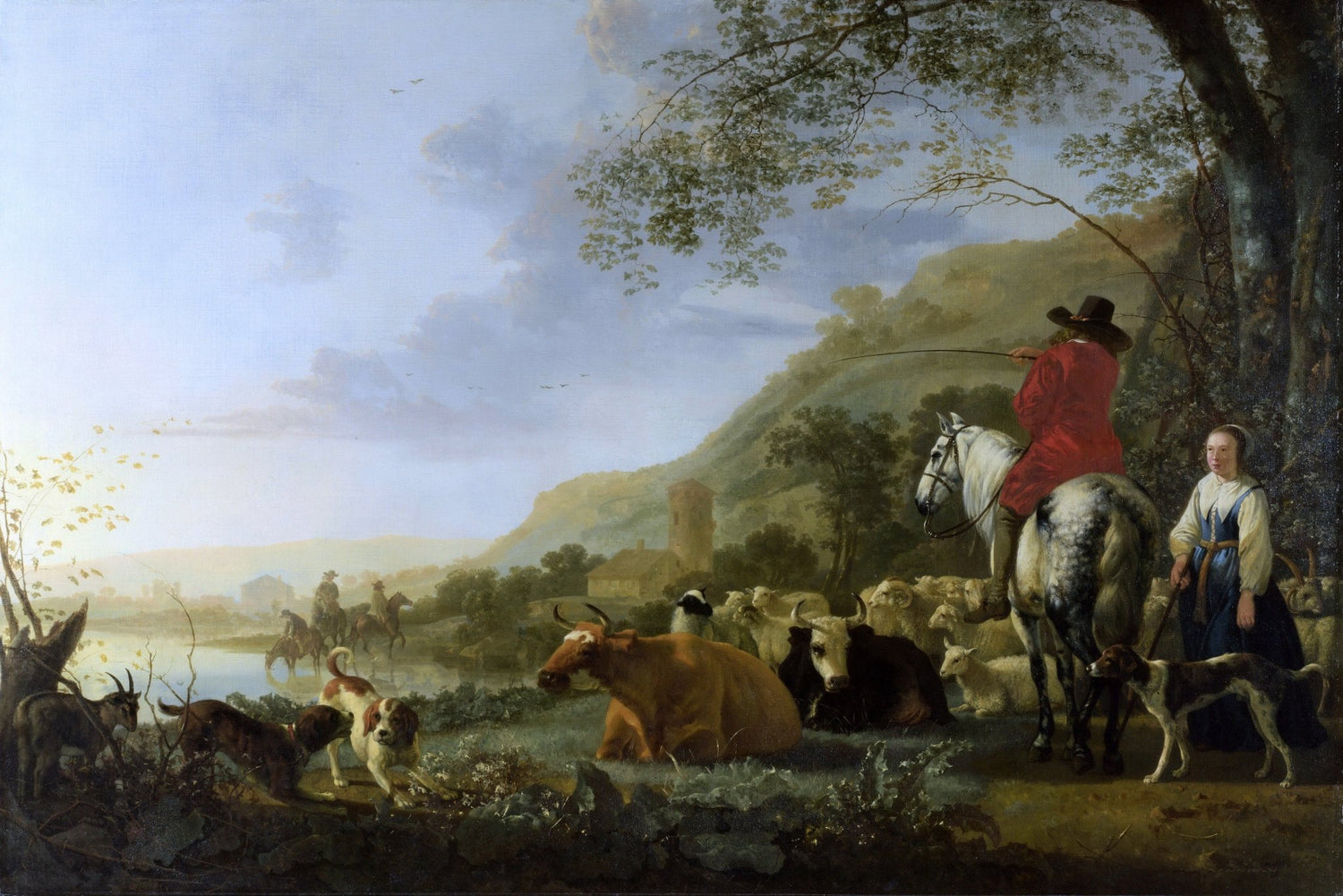animals Oil Painting - Hand - Painted Pastoral Animals Scene - Oil Painting Haven