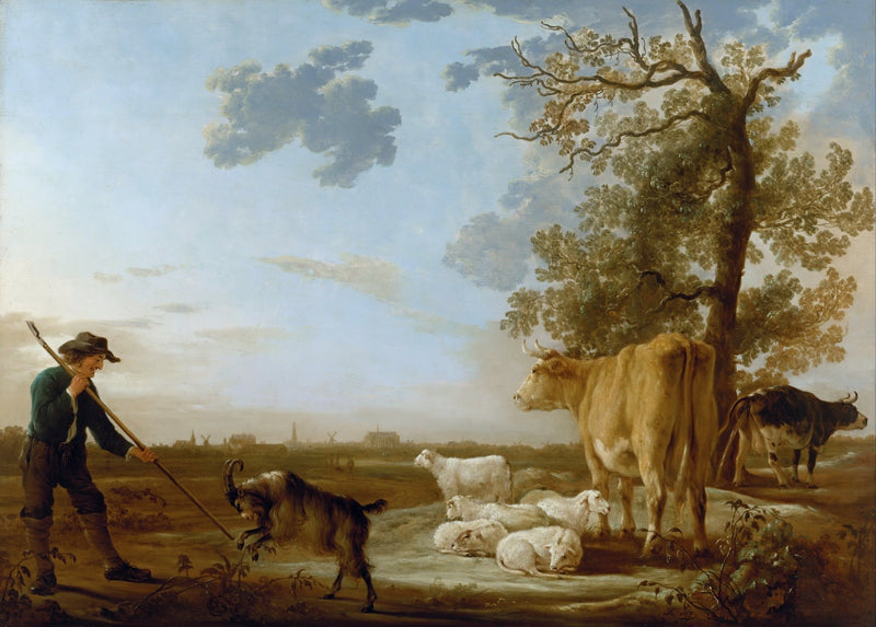 animals Oil Painting - Hand - Painted Pastoral Farm Animals - Oil Painting Haven