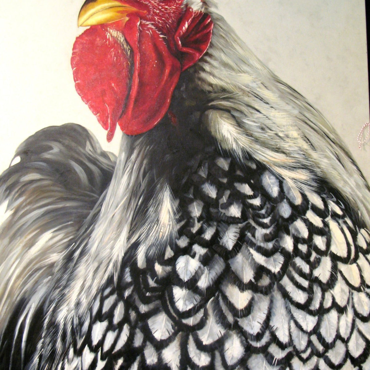 Animals Oil Painting - Hand - Painted Rooster Portrait Art - Oil Painting Haven
