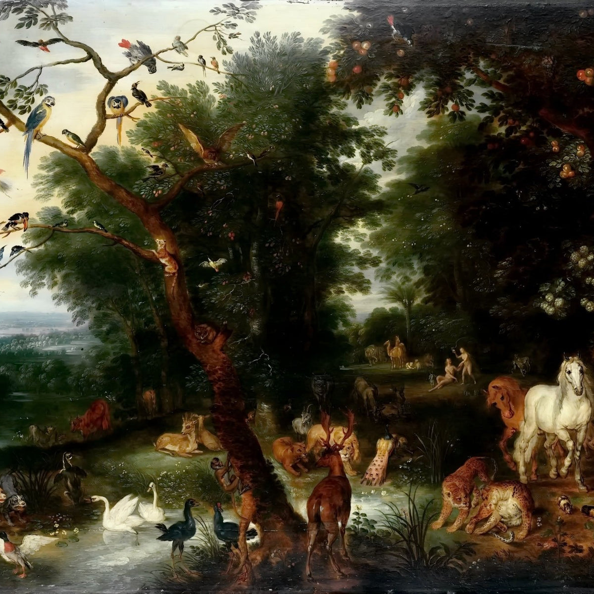 animals Oil Painting - Hand - Painted Wildlife Forest Paradise - Oil Painting Haven