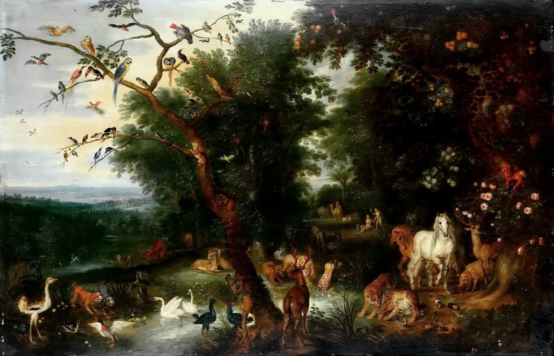 animals Oil Painting - Hand - Painted Wildlife Forest Paradise - Oil Painting Haven