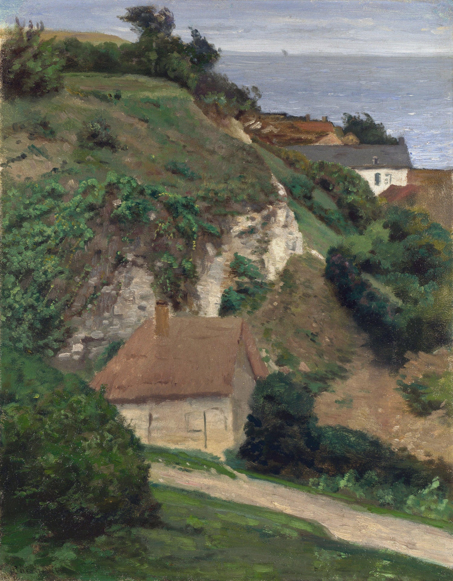 House on the Cliffs near Fécamp - Oil Painting Haven