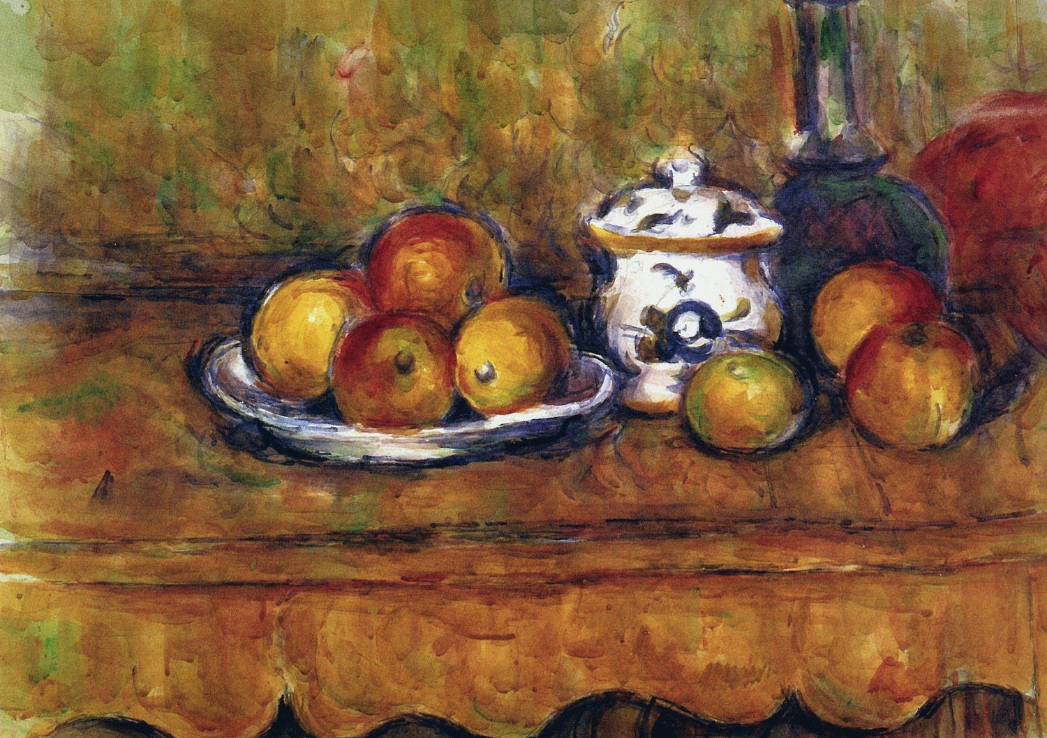 Apples and Sugar Jar - Still Life Oil Painting - Oil Painting Haven