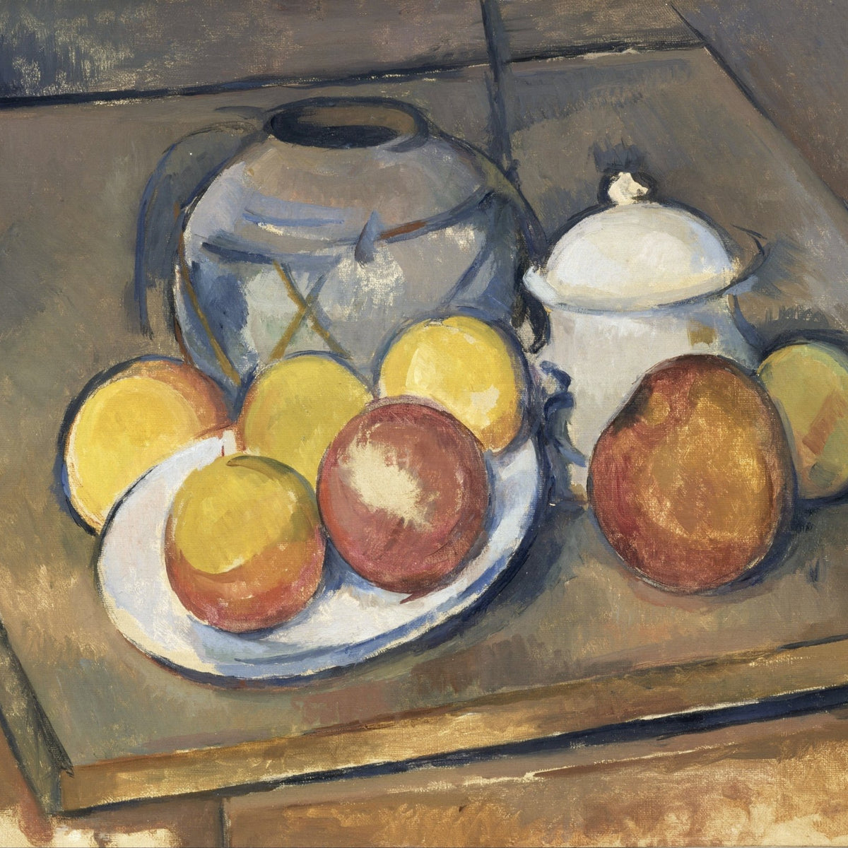 Apples with Ceramic Vase and Sugar Bowl - Still Life Oil Painting - Oil Painting Haven
