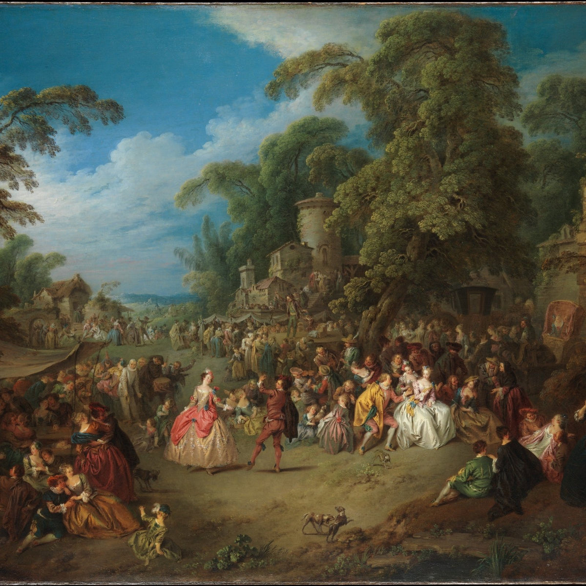 Aristocratic Garden Festival and Dance Scene - People Oil Painting - Oil Painting Haven