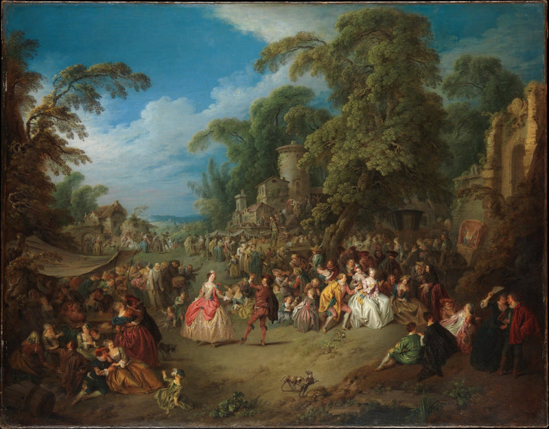 Aristocratic Garden Festival and Dance Scene - People Oil Painting - Oil Painting Haven