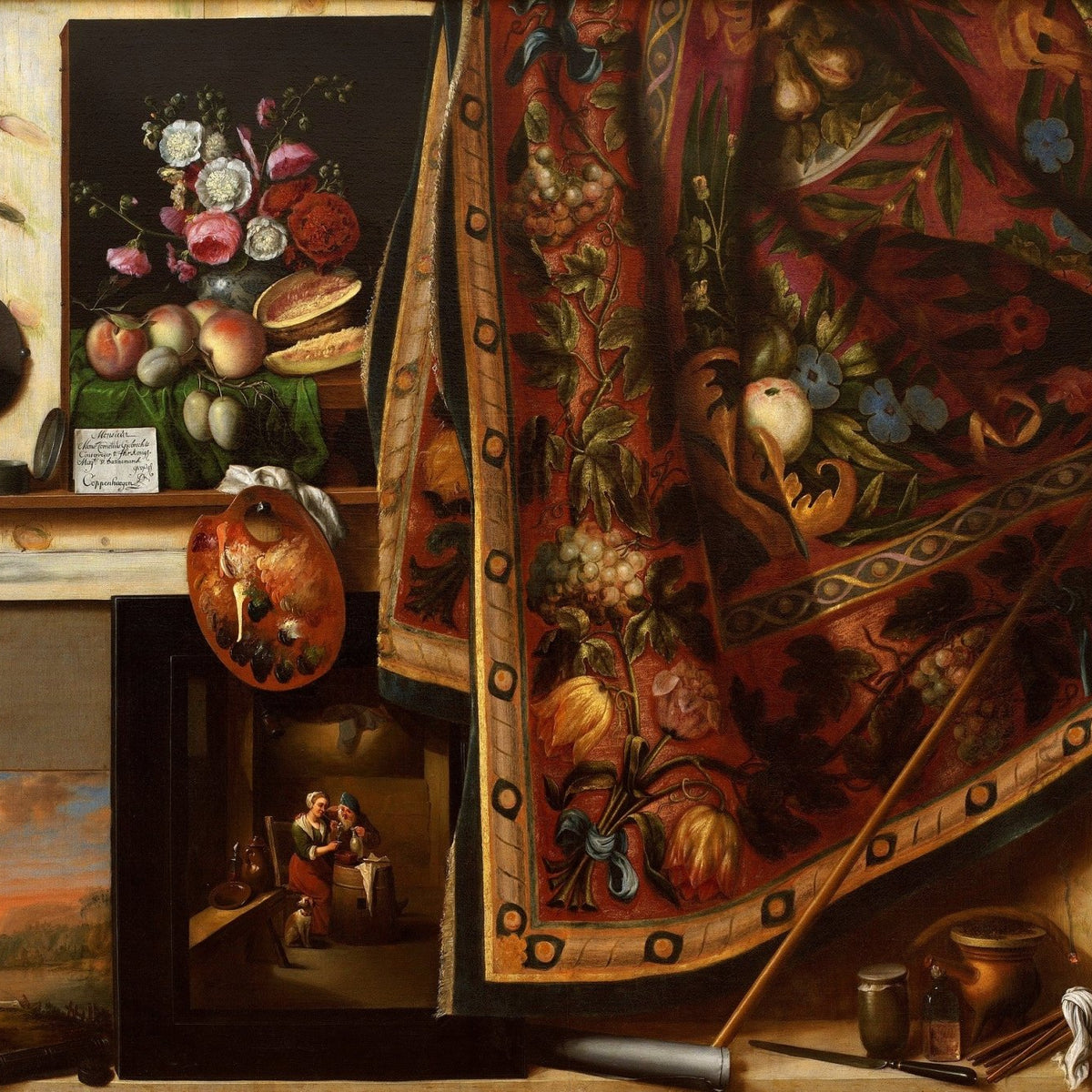 Artist Studio Objects and Paintings - Still Life Oil Painting - Oil Painting Haven