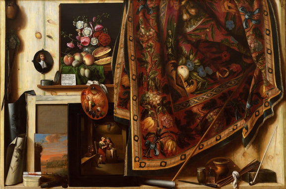 Artist Studio Objects and Paintings - Still Life Oil Painting - Oil Painting Haven