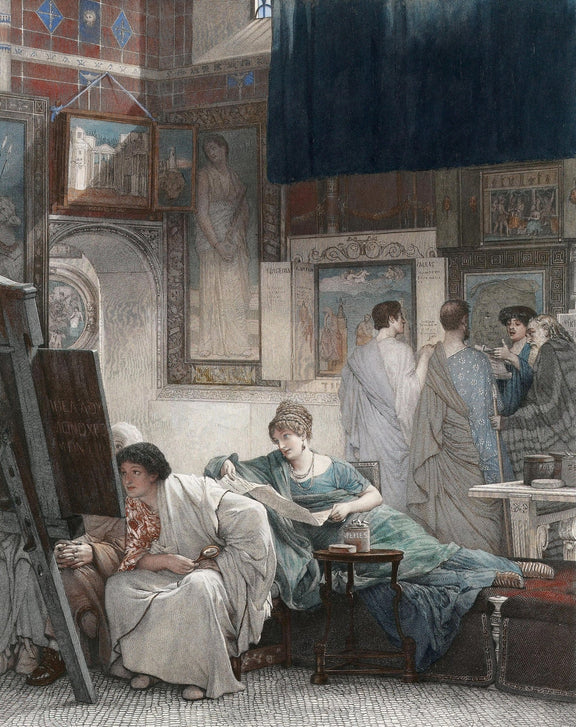 Artists and Scholars in Classical Studio Interior - People Oil Painting - Oil Painting Haven