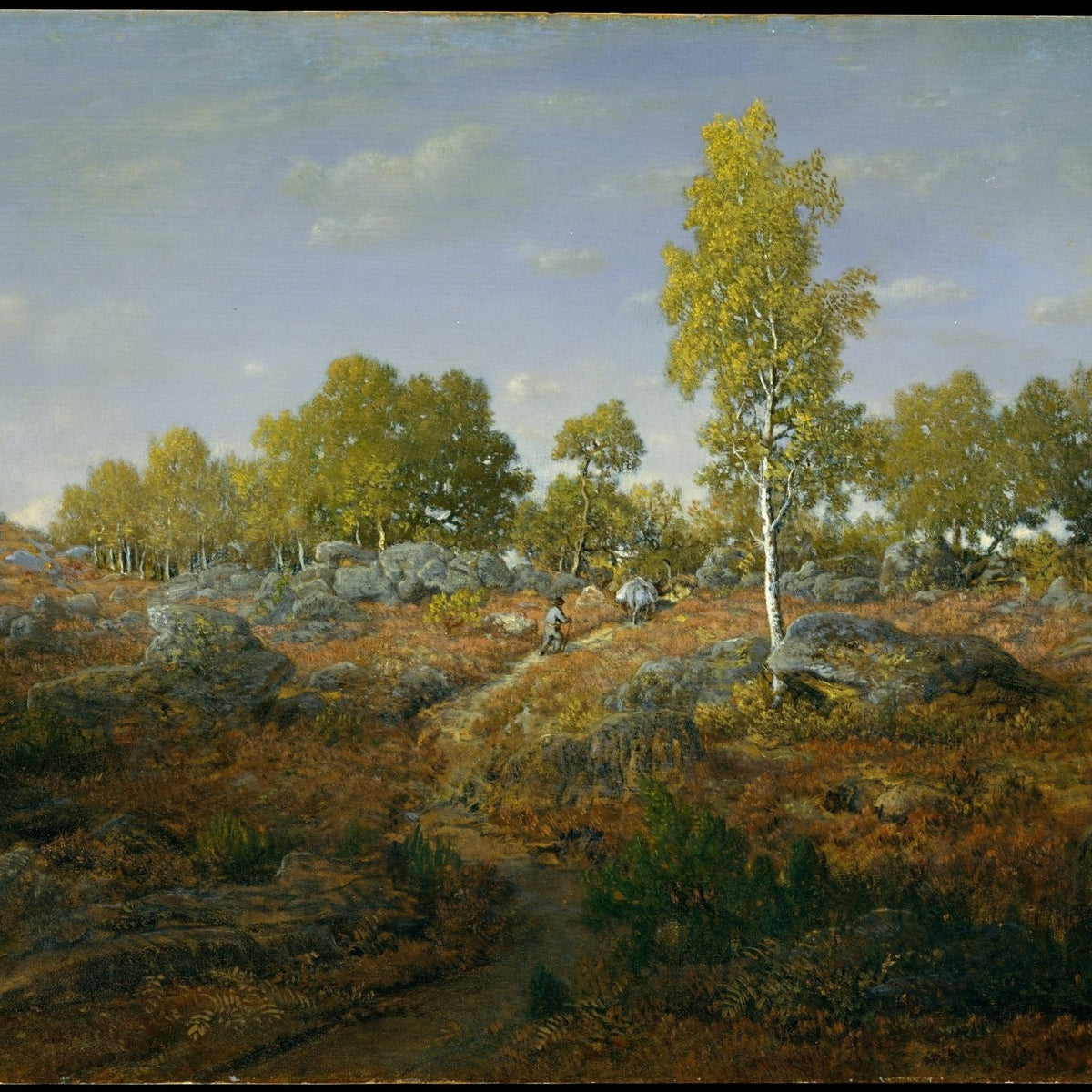 Autumn Path Through Rocky Hills - Landscape Oil Painting - Oil Painting Haven