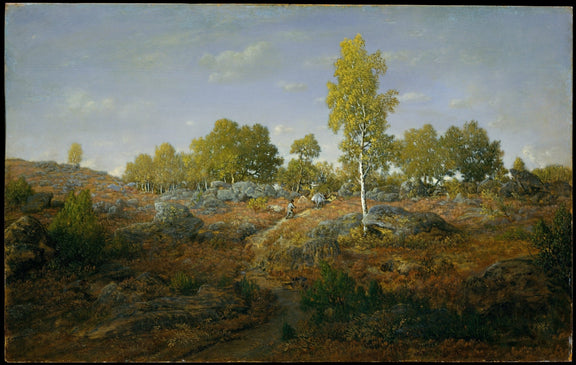 Autumn Path Through Rocky Hills - Landscape Oil Painting - Oil Painting Haven