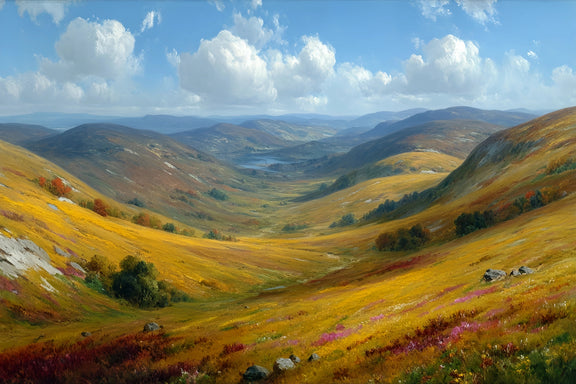 Autumn Valley Lake Original Oil Painting For Sale | Landscape - Oil Painting Haven