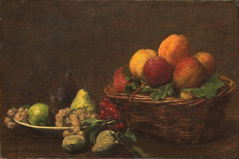 Basket of Fruit Arrangement - Still Life Oil Painting - Oil Painting Haven