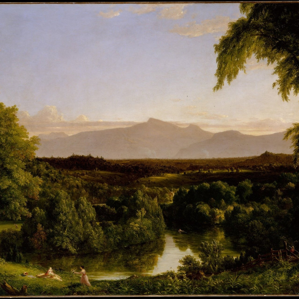 Catskill Valley River and Early Autumn Light - Landscape Oil Painting - Oil Painting Haven