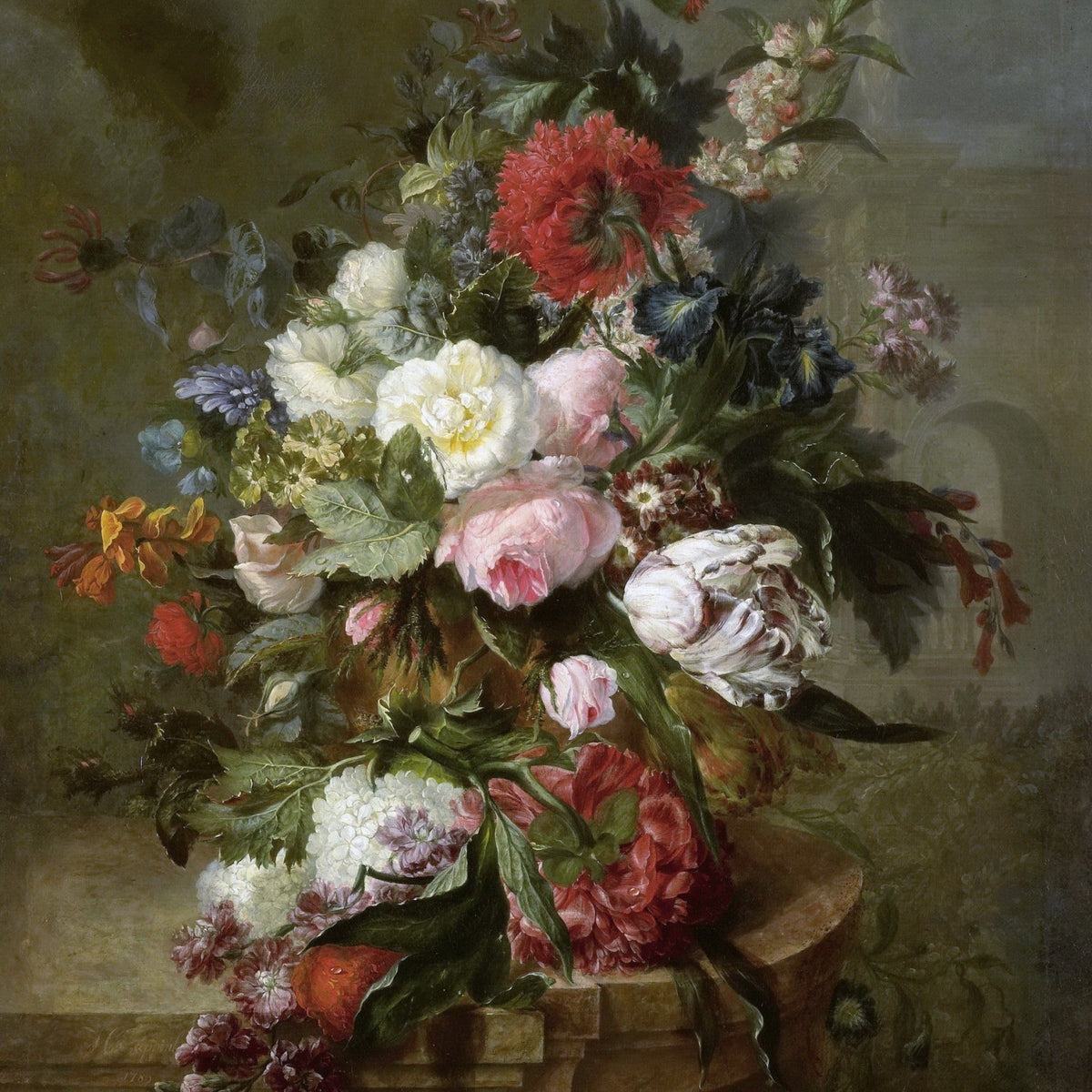 Classic Dutch Floral Arrangement in Vase – Floral Oil Painting - Oil Painting Haven