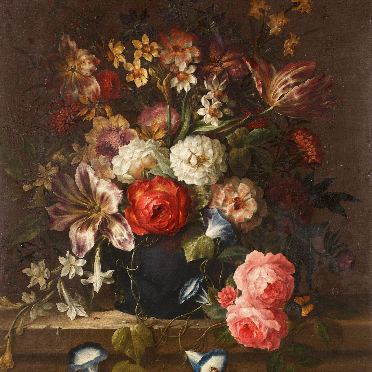 Classic Flower Arrangement in Vase – Floral Oil Painting - Oil Painting Haven